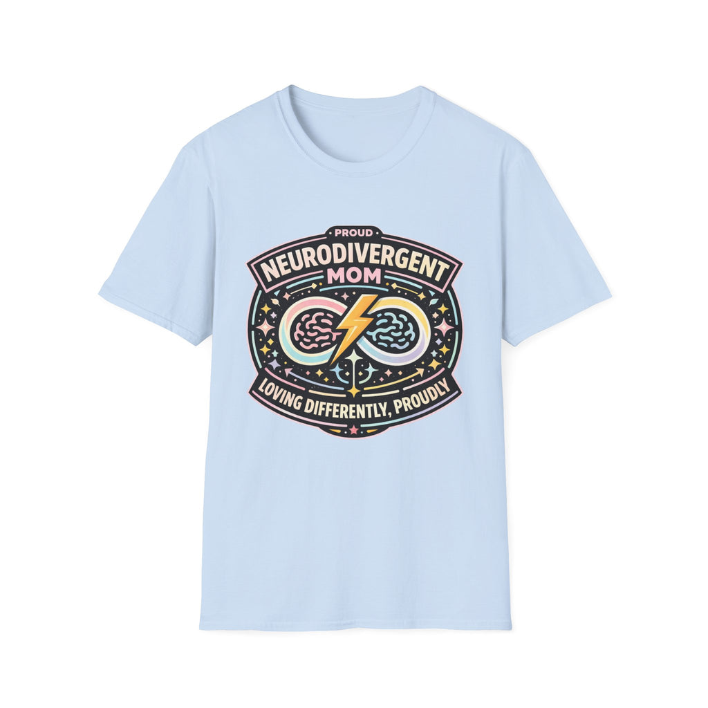 Proud Neurodivergent Mom Badge T-Shirt