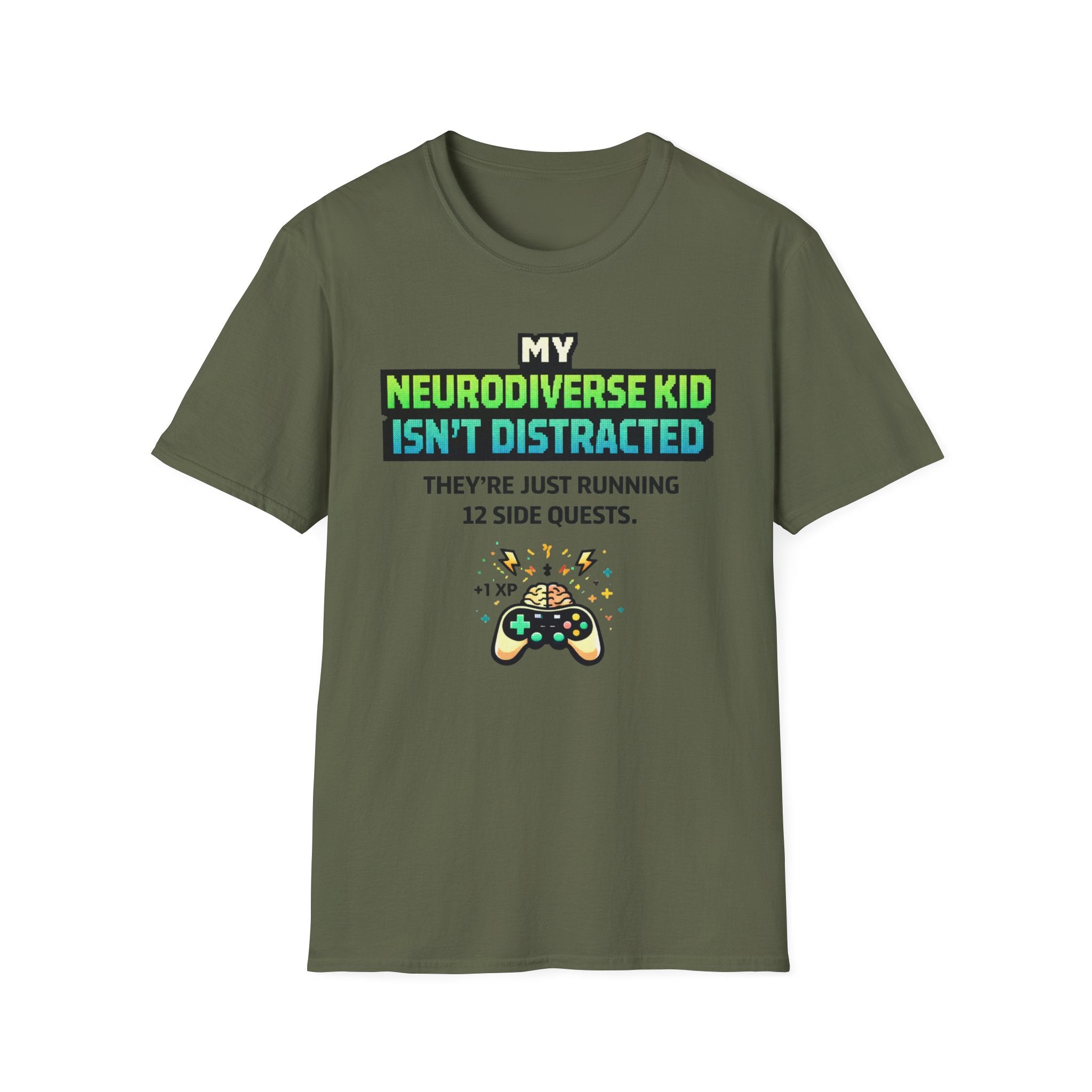 My Neurodiverse Kid Isn't Distracted They're Just Running 12 Side Quests T-Shirt