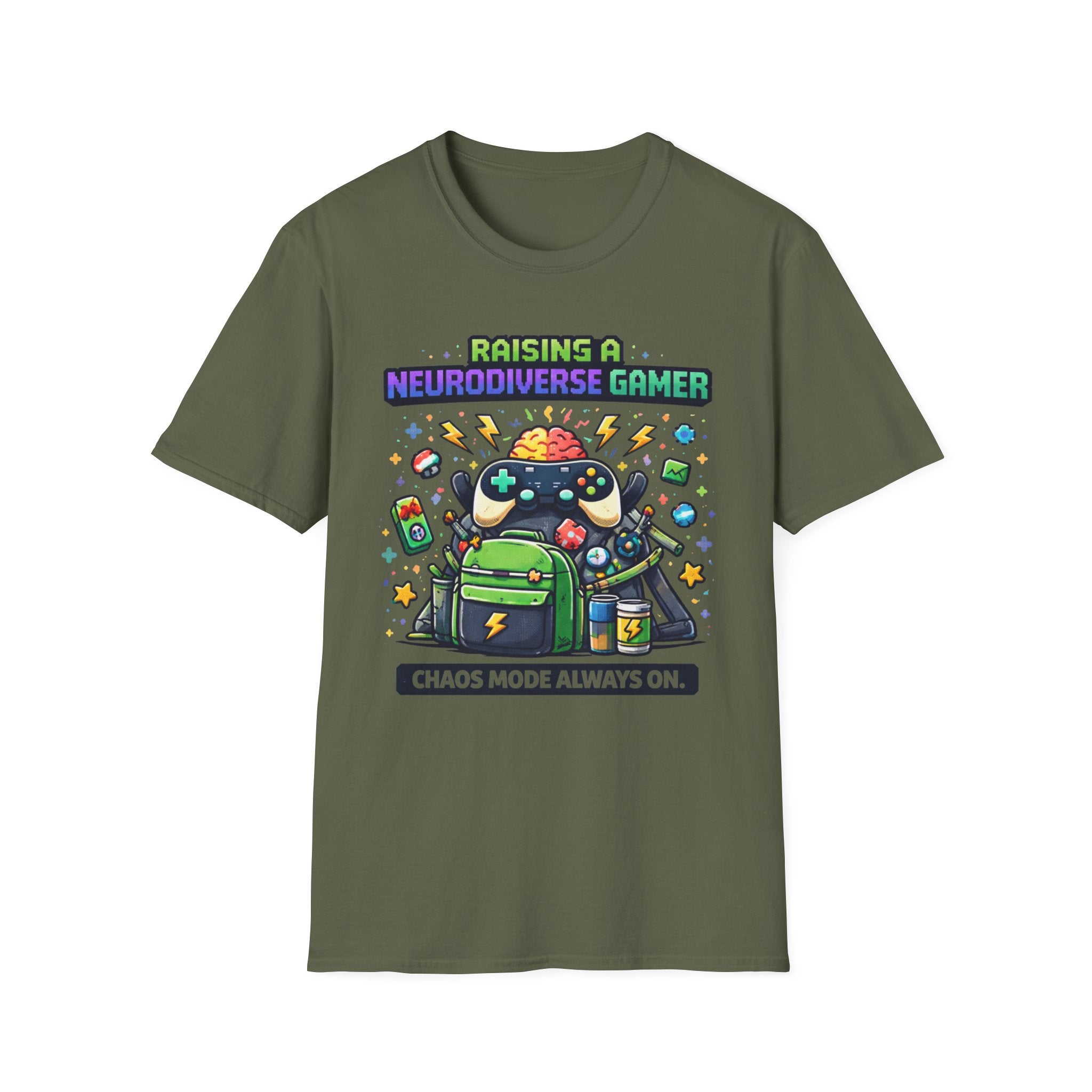 Raising a Neurodiverse Gamer Chaos Mode Always On T-Shirt