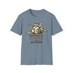 Powered by Coffee and Chaos Racoon T-Shirt