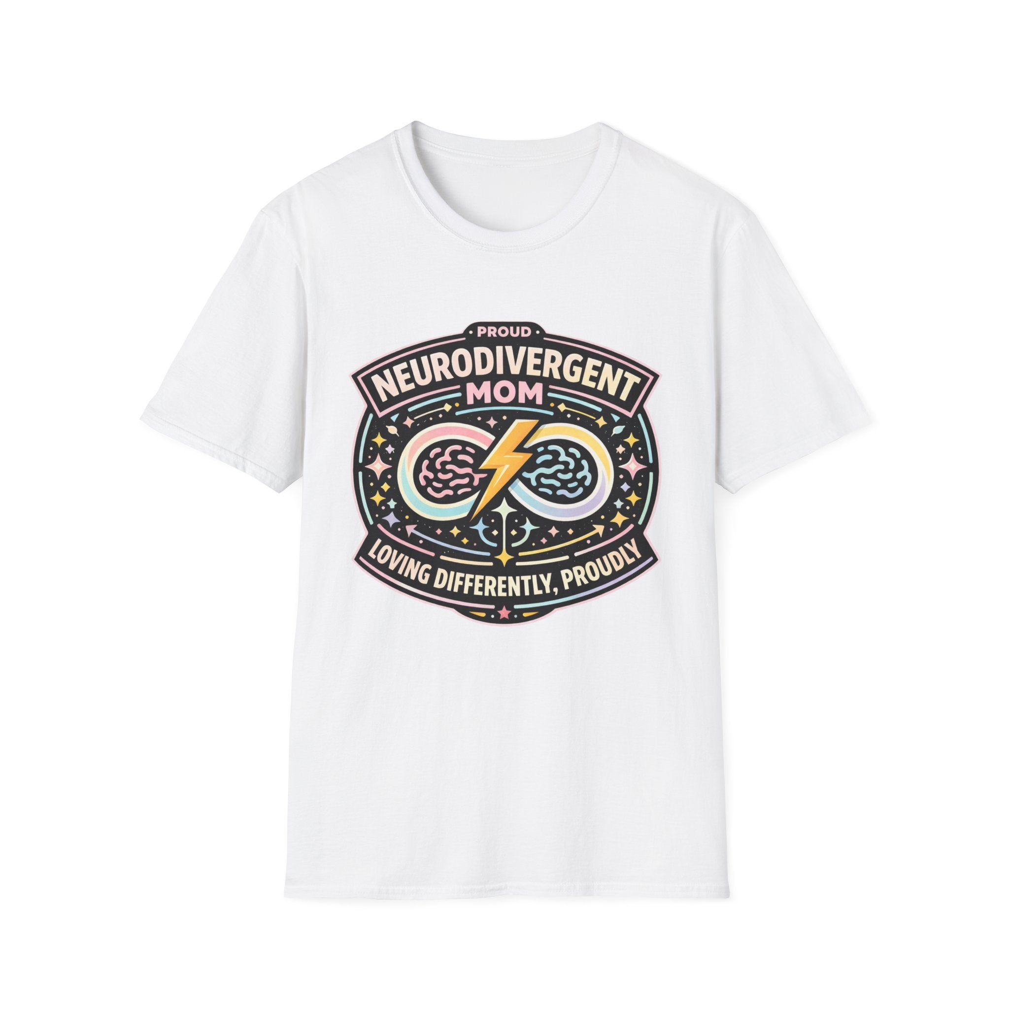 Proud Neurodivergent Mom Badge T-Shirt