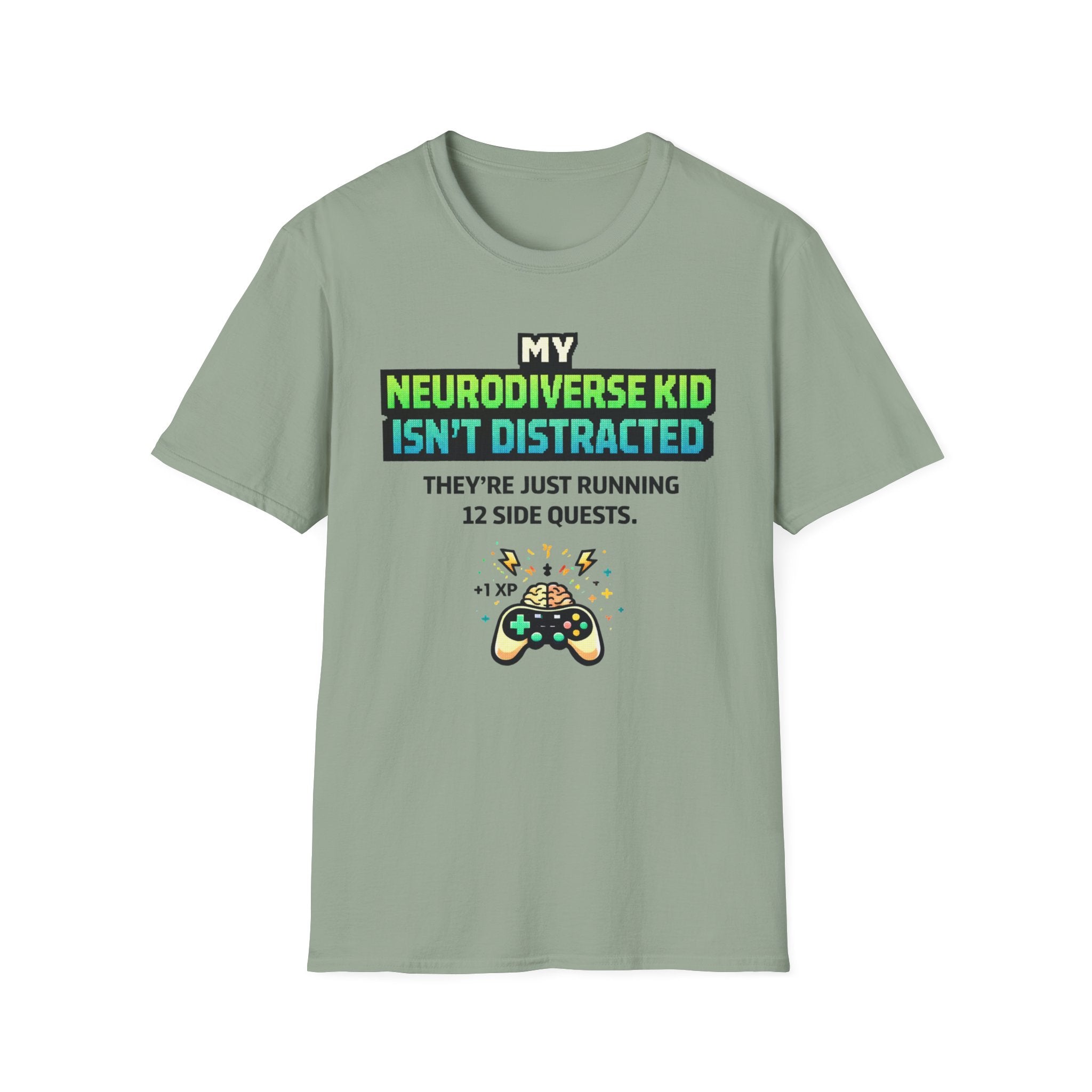 My Neurodiverse Kid Isn't Distracted They're Just Running 12 Side Quests T-Shirt