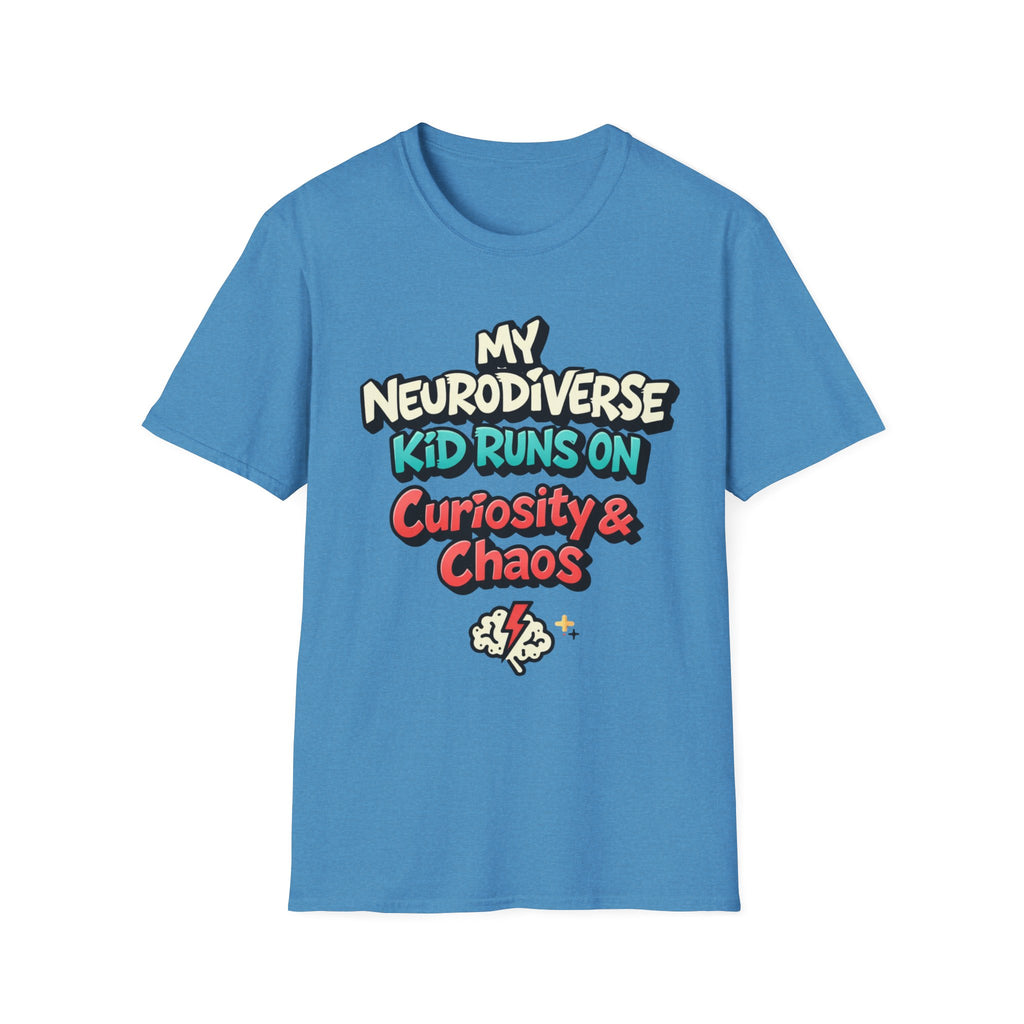 My Neurodiverse Kid Runs on Curiosity & Chaos T-Shirt
