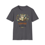Powered by Coffee and Chaos Racoon T-Shirt