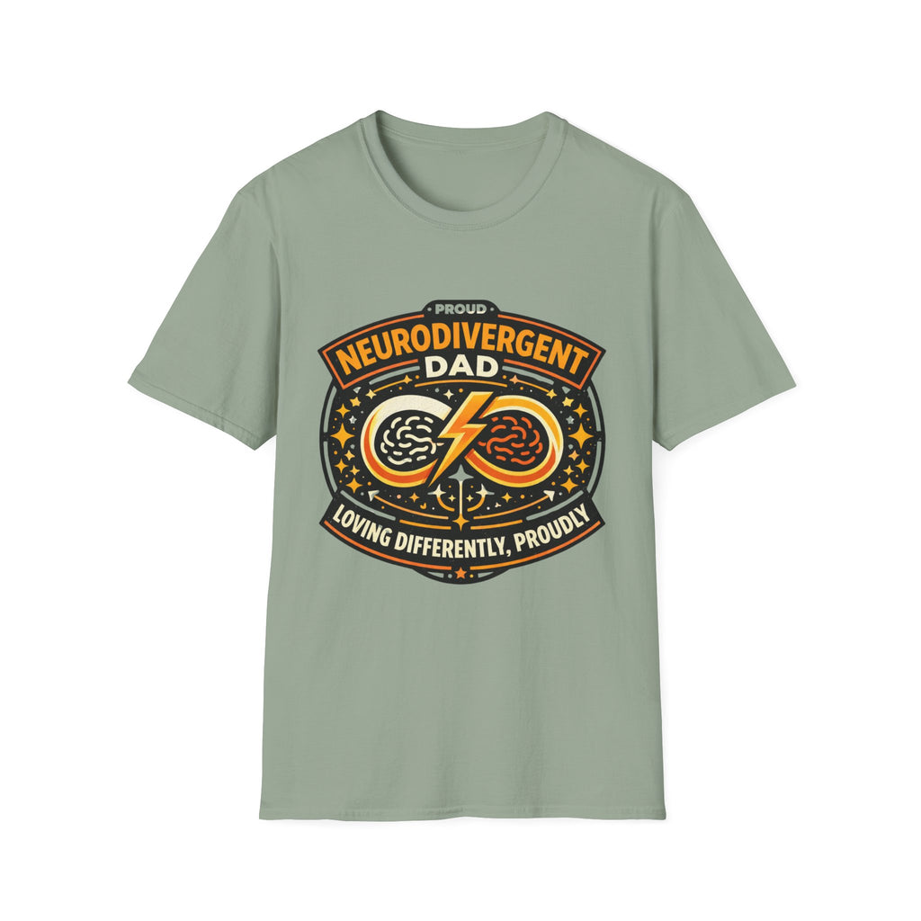 Proud Neurodivergent Dad Badge T-Shirt