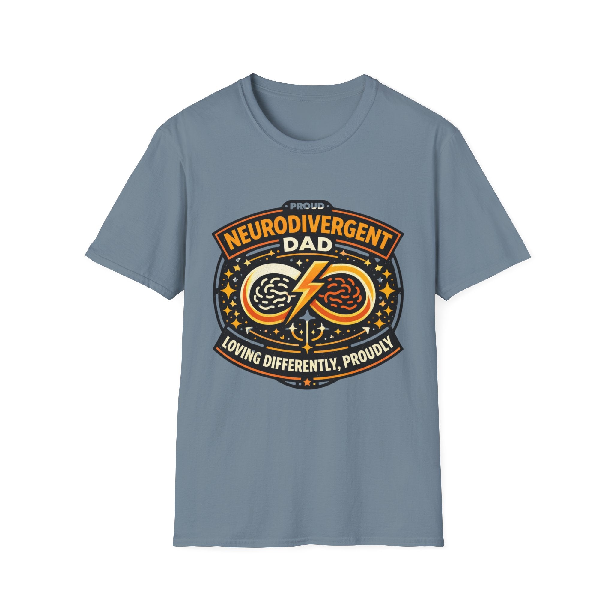 Proud Neurodivergent Dad Badge T-Shirt