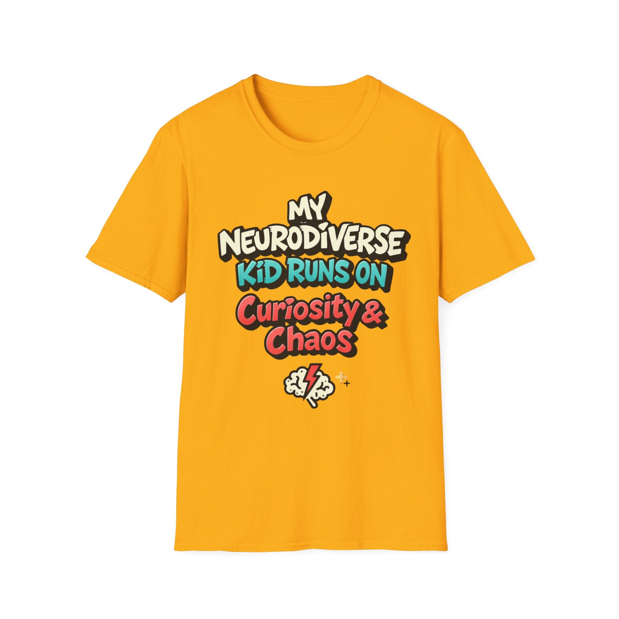 My Neurodiverse Kid Runs on Curiosity & Chaos T-Shirt