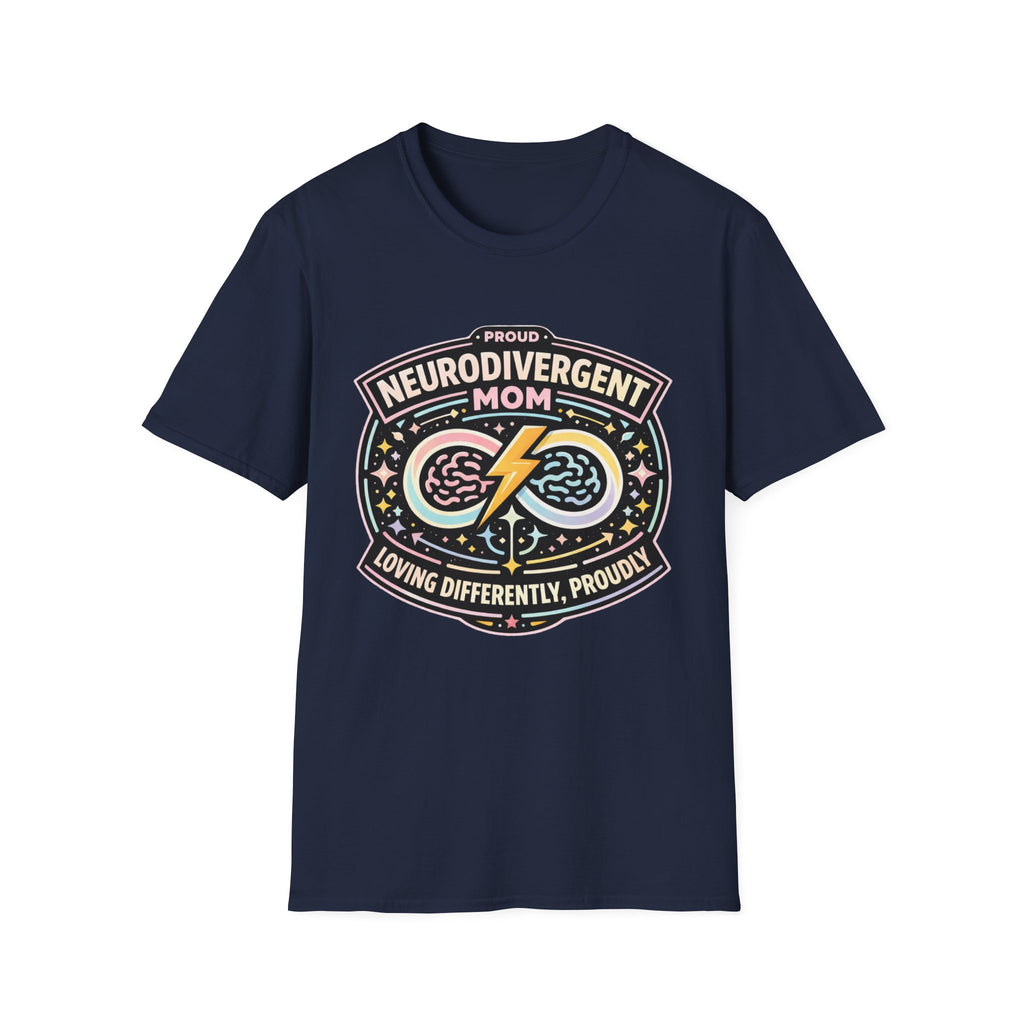 Proud Neurodivergent Mom Badge T-Shirt