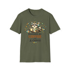 Powered by Coffee and Chaos Racoon T-Shirt