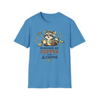 Powered by Coffee and Chaos Racoon T-Shirt