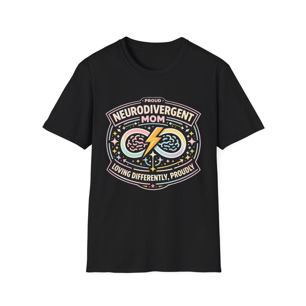 Proud Neurodivergent Mom Badge T-Shirt