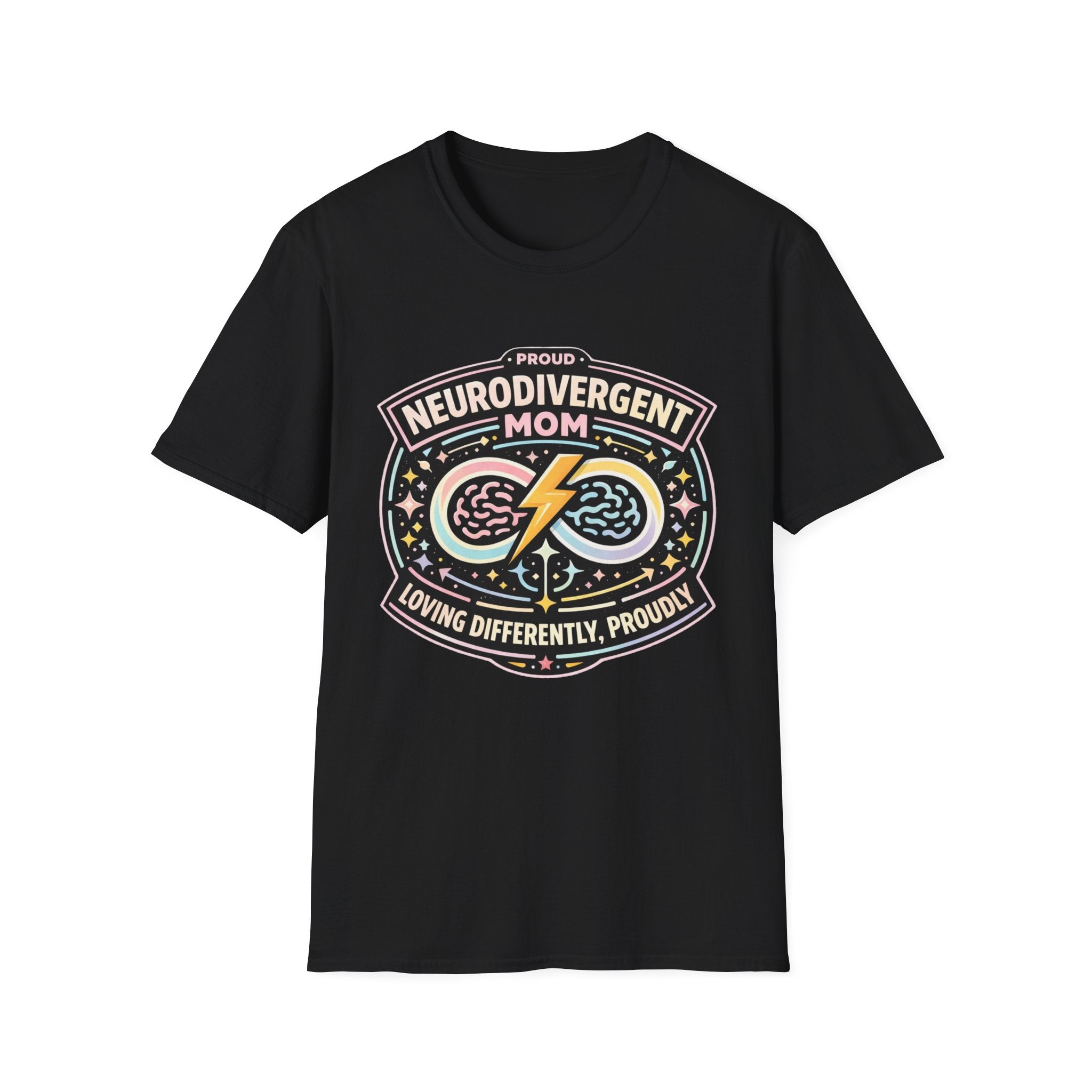 Proud Neurodivergent Mom Badge T-Shirt
