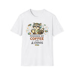 Powered by Coffee and Chaos Racoon T-Shirt