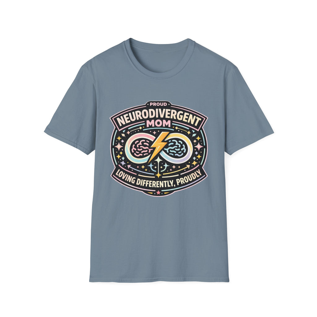 Proud Neurodivergent Mom Badge T-Shirt