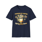 Powered by Coffee and Neurodiverse Chaos Graffiti Style T-Shirt