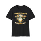 Powered by Coffee and Neurodiverse Chaos Graffiti Style T-Shirt