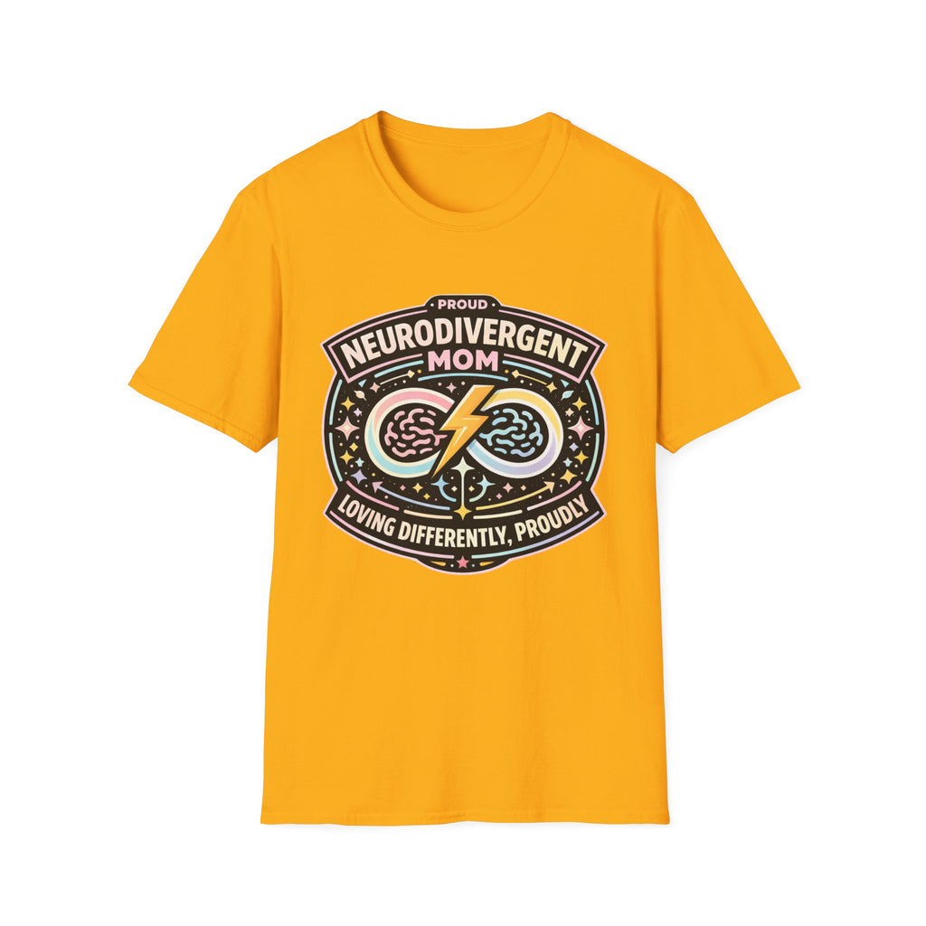 Proud Neurodivergent Mom Badge T-Shirt
