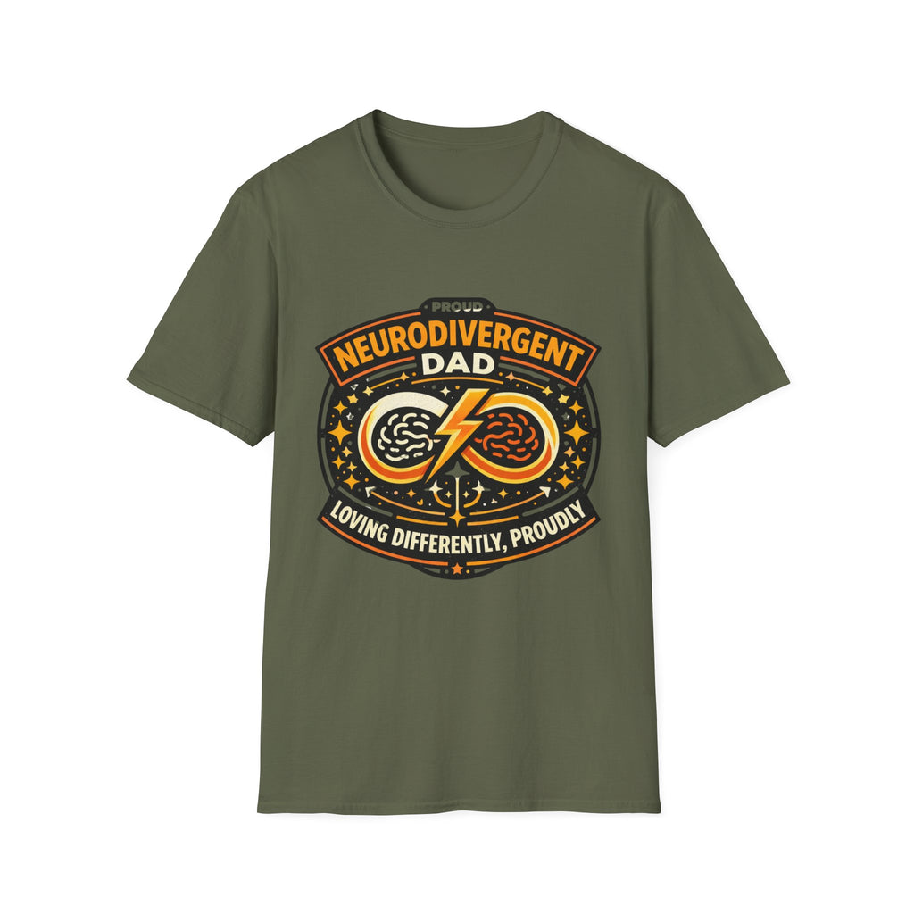 Proud Neurodivergent Dad Badge T-Shirt