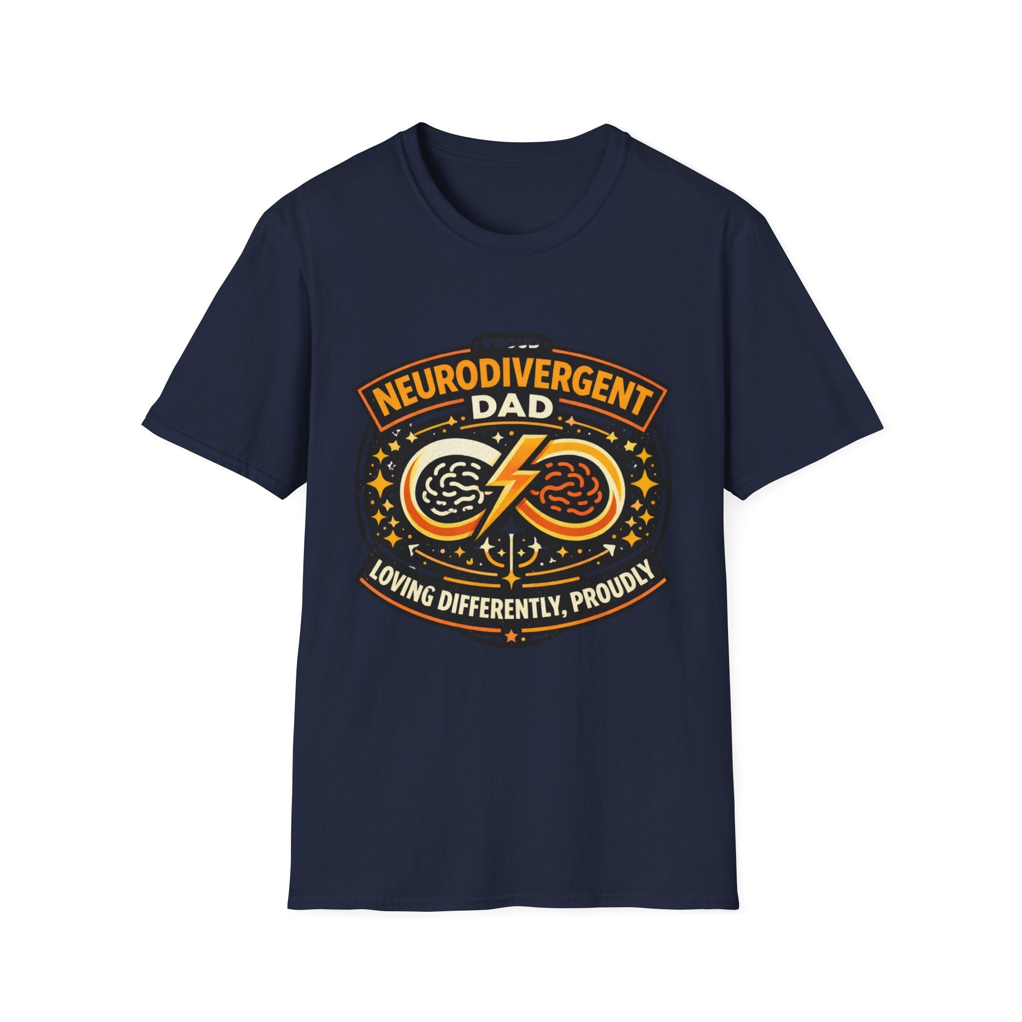 Proud Neurodivergent Dad Badge T-Shirt
