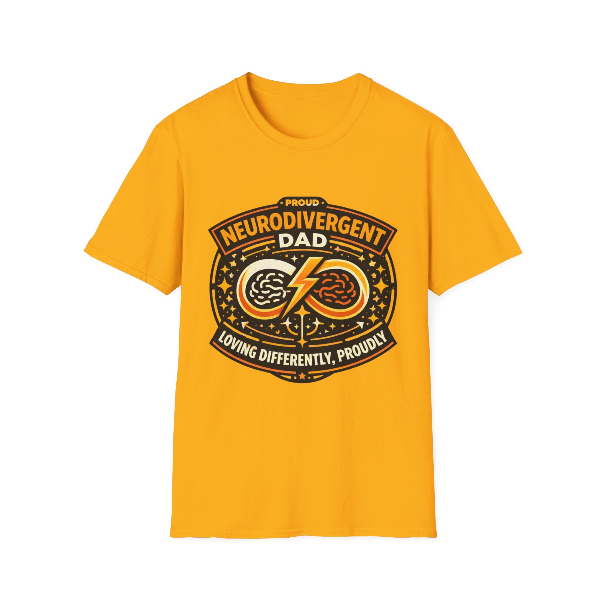Proud Neurodivergent Dad Badge T-Shirt