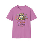 Powered by Coffee and Chaos Racoon T-Shirt