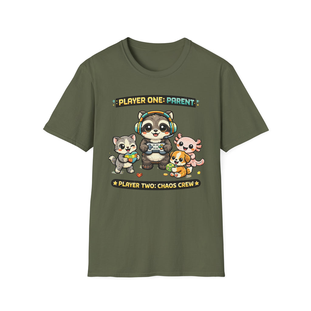 Player One Parent, Player Two Chaos Crew T-Shirt