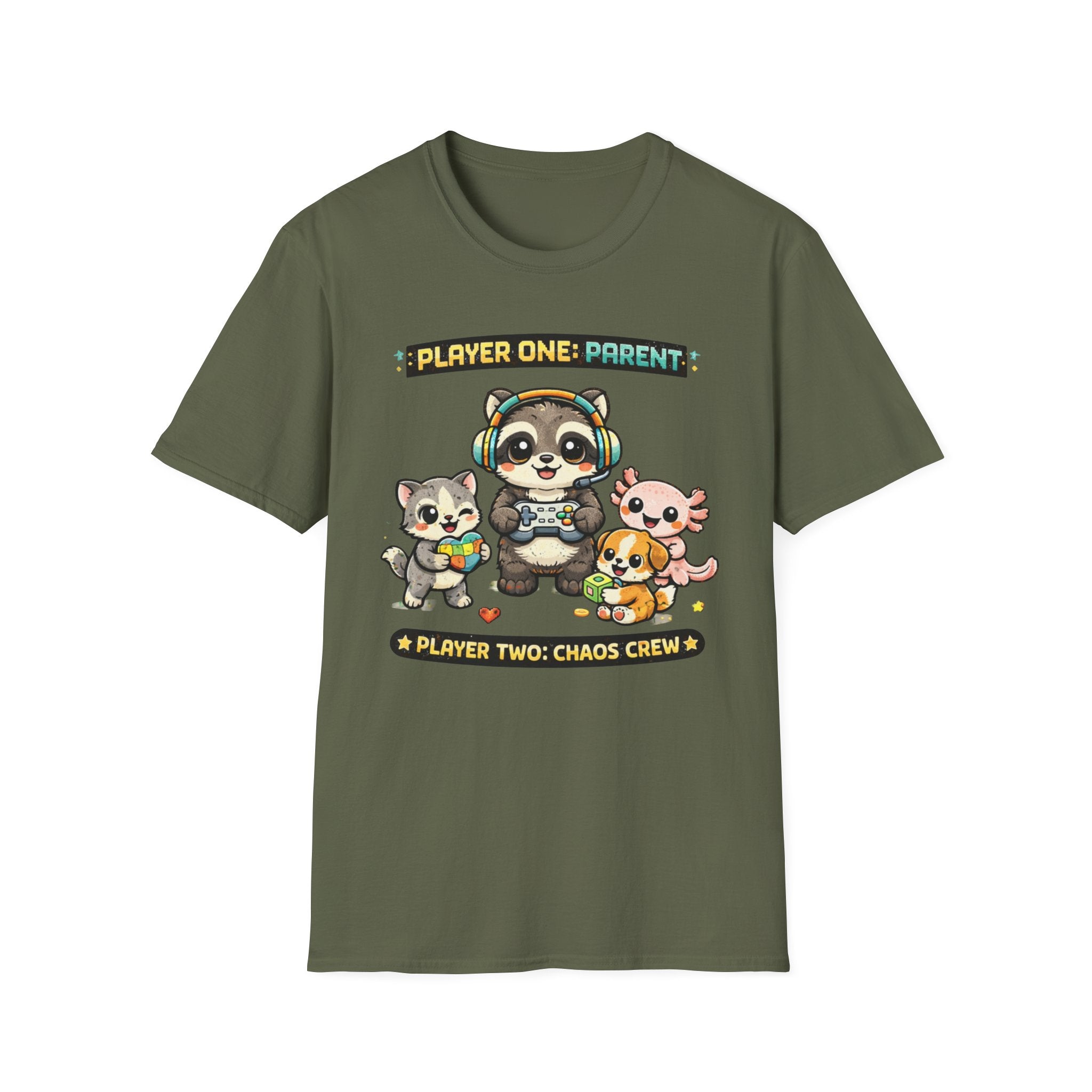 Player One Parent, Player Two Chaos Crew T-Shirt