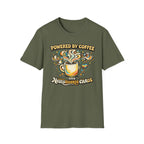 Powered by Coffee and Neurodiverse Chaos Graffiti Style T-Shirt
