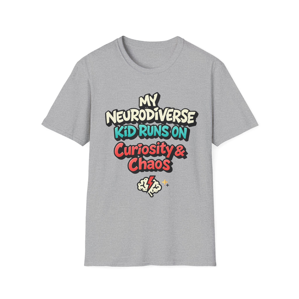 My Neurodiverse Kid Runs on Curiosity & Chaos T-Shirt