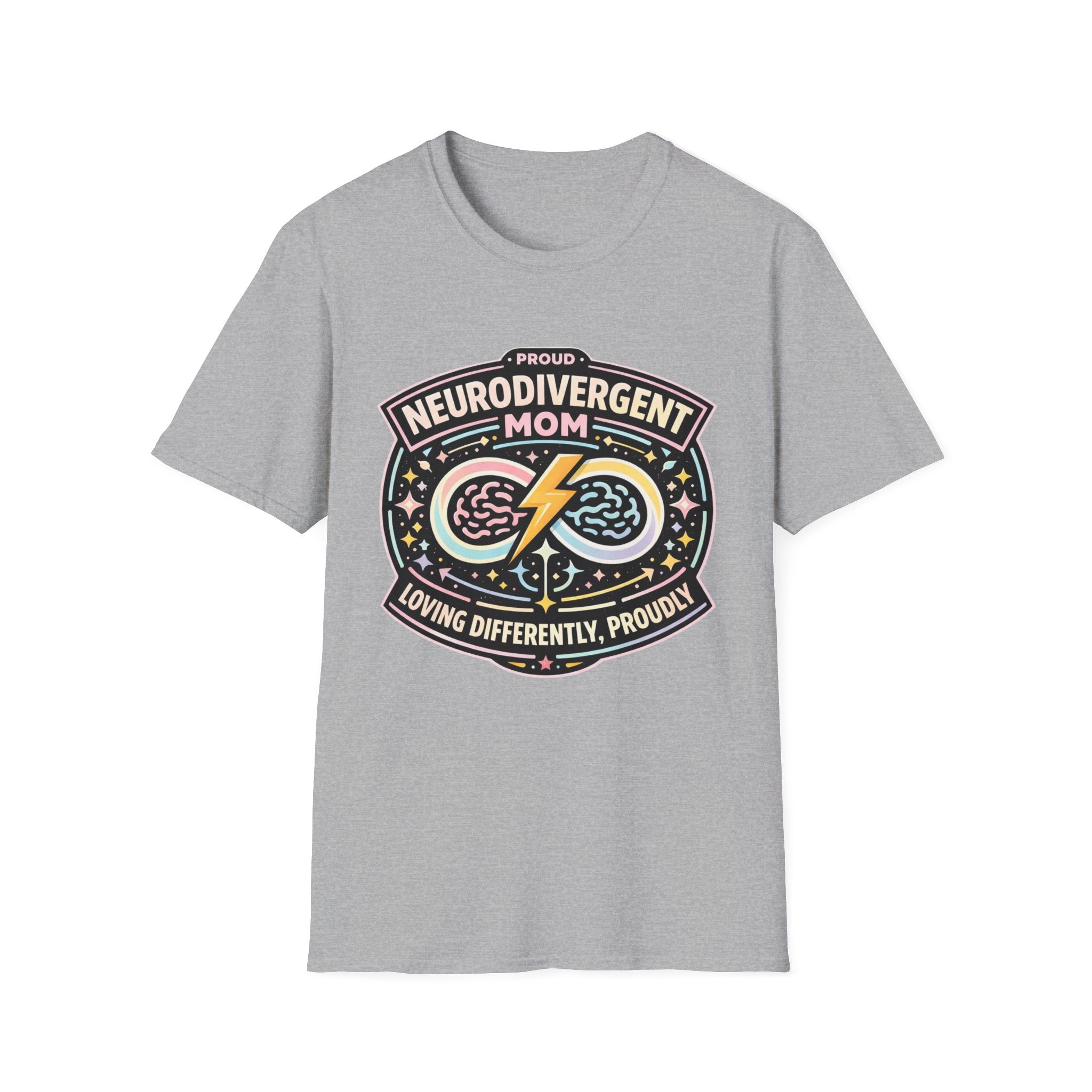 Proud Neurodivergent Mom Badge T-Shirt