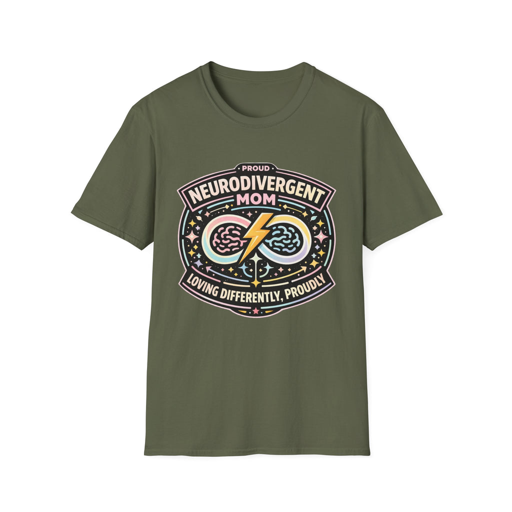 Proud Neurodivergent Mom Badge T-Shirt